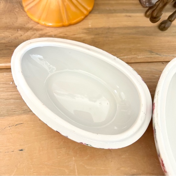 Vintage Norcrest Ceramic Pink Floral Egg Shaped Trinket Box Keepsake Easter - Picture 6 of 7